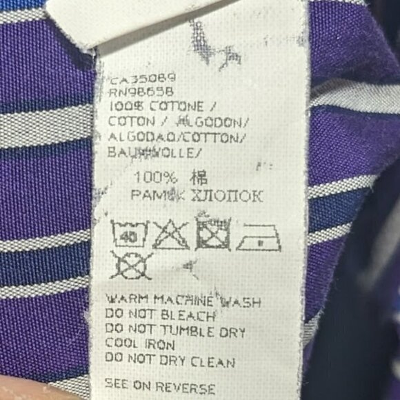 Paul & Shark yachting | Striped long-sleeve shirt in Purple/Blue (42/16.5) - Picture 10 of 11